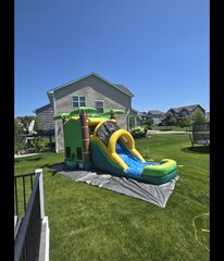 Tropical Splash Bounce House Wet Dry Combo 