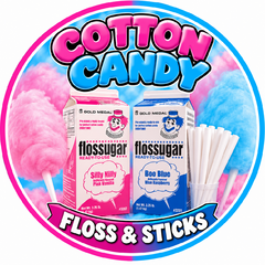 Cotton Candy Floss and Cones Supply Package 