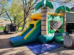 tropical trees Dry Bounce House and Slide 