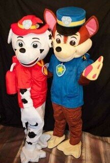 Paw Patrol Characters. Sky, Marshall, Chase  