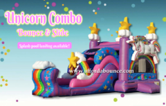 Unicorn Combo  Water Slide & Pool  ( 2 Blowers )