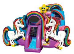 Dazzling Unicorn 4-in-1 Combo with Water Slide