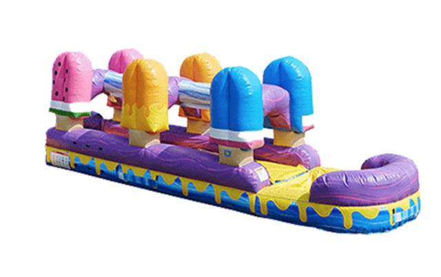 Popsicle Single Lane Slip and Slide with pool