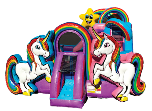 Dazzling Unicorn 4-in-1 Combo with Water Slide