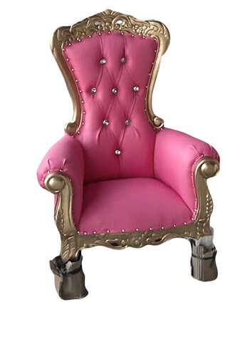 Kids Pink and gold throne chair 