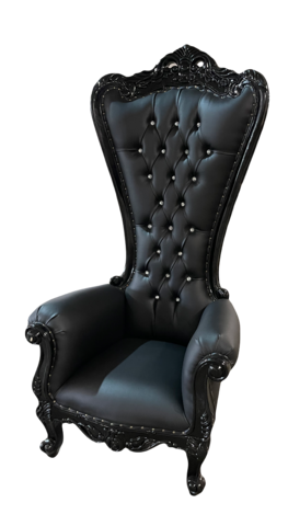 All Black Throne Chair