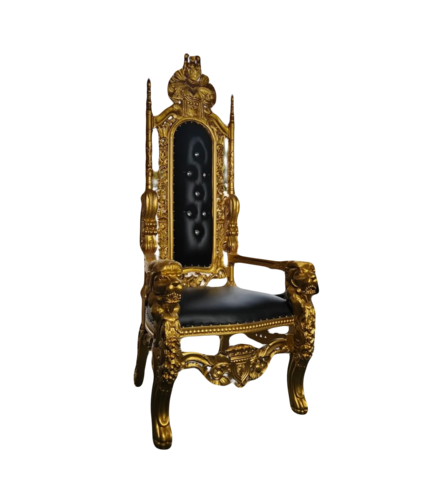 Black and Gold Throne chair 