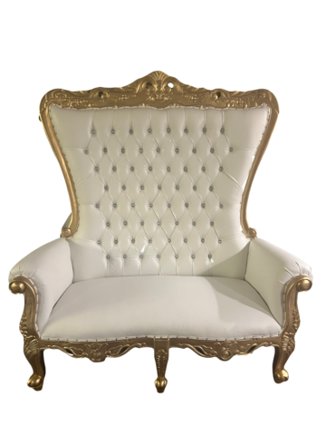 White love seat throne chair 