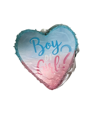 Boy Girl Gender Reveal Heart Shaped Pinata