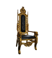 Black and Gold Throne chair 