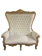 White love seat throne chair 