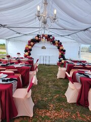 20 by 40ft  White Luxury Event Tent with Drapes 