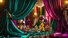 Party drapes and decor rentals