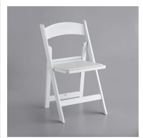 White Resin Chairs ( padded )