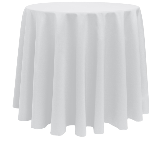 High Top White Linen Tablecloth