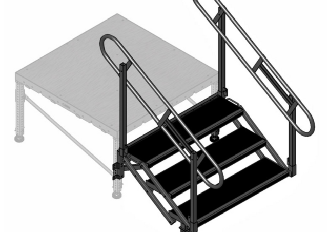 3 Step Adjustable Stairs Unit