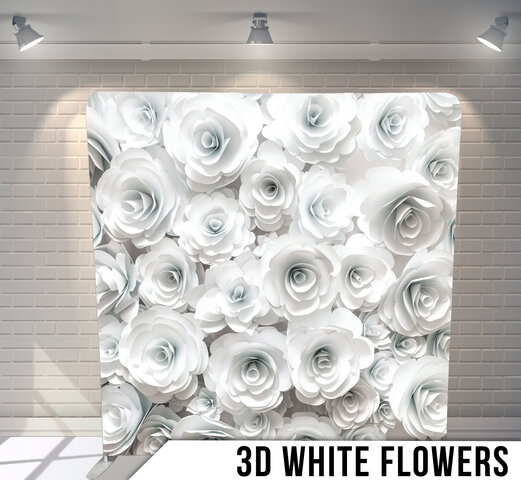 3D White Flowers