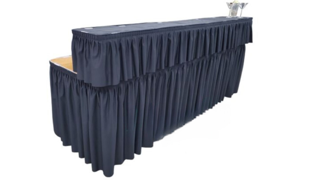 6 Ft Bar with Black Skirt