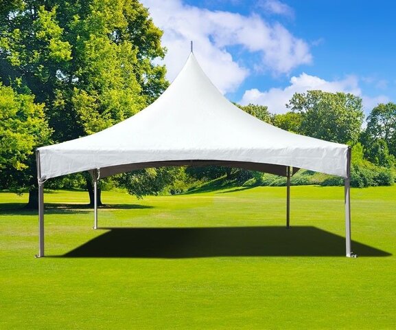 20x20 Frame Tent, 4 Round Tables, 32 Chairs