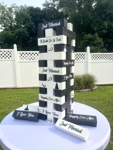 Giant Wooden Wedding Tower