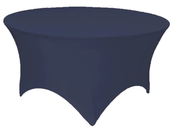 5FT Round Spandex Table Cover - Navy Blue