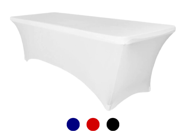 8 Ft Rectangular Colored Spandex Table Cover