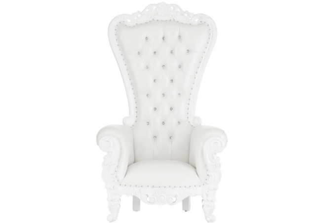 Throne Chair White on White
