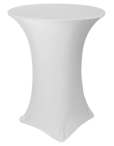 Cocktail Table Spandex Table Cover - White