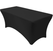 6Ft Rectangle Spandex Table Cover- Black
