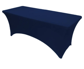 6Ft Rectangle Spandex Table Cover- Navy Blue