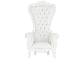 White on White Throne Chair