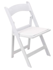 White Resin Folding Chairs