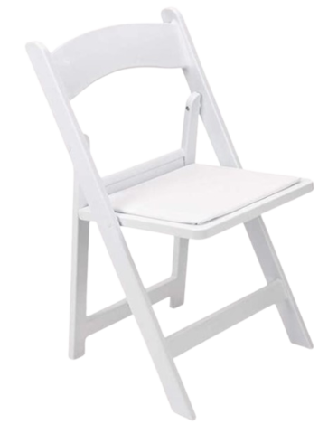 White Resin Folding Chairs