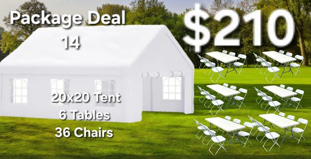 20x20 Tent Package Deal 14
