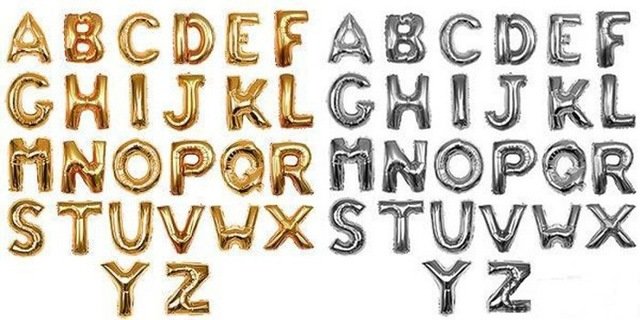 14in Mylar Letters (Gold or Silver)