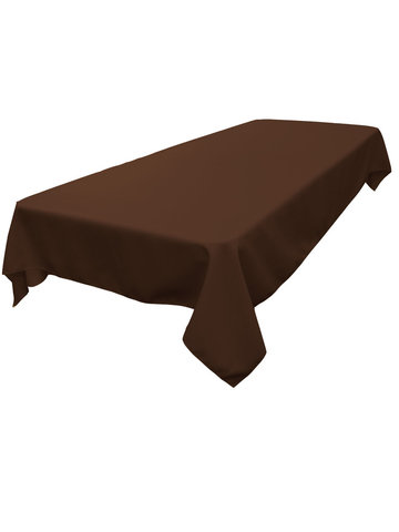 Brown Polyester 60x120in Rectangle Tablecloth 