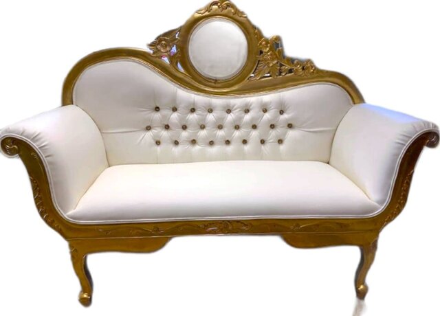 Antique Gold Chaise 