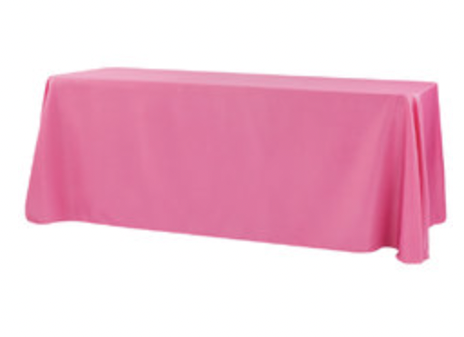 Fuchsia Polyester Linen 90x156in (Fits Our 8ft Rectangular Table to the Floor)