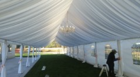 40x60 Industrial Draped Canopy