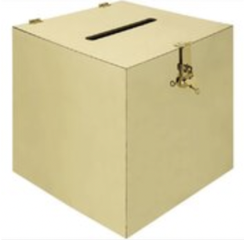 Gold Solid Gift Card Box