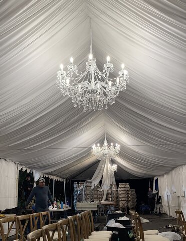 20x40 Draped framed tent 