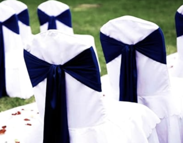 Navy Blue Chair Sash