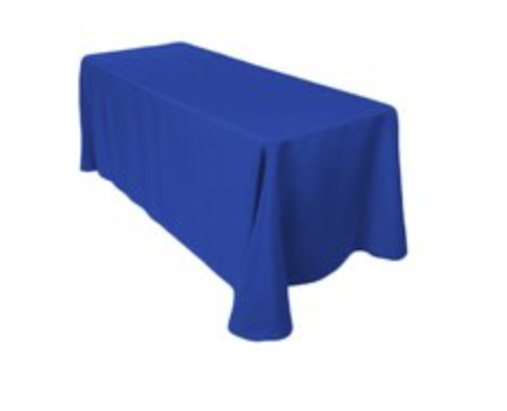 Royal Blue Polyester Linen 90x156in (Fits Our 8ft Rectangular Table to the Floor)