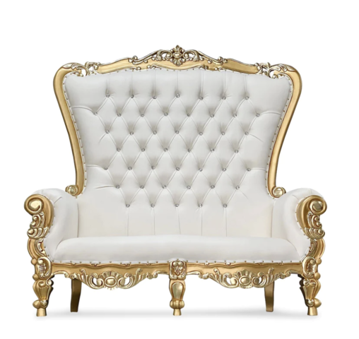 White and Gold Double Throne