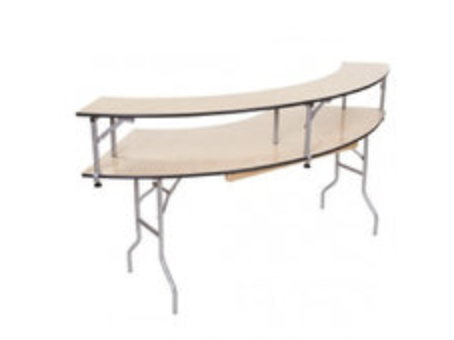Serpentine Bar Table with Skirt