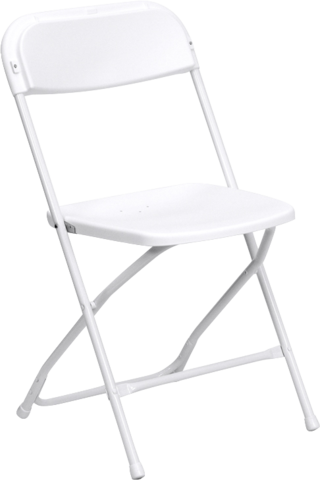White Adult Folding Chair