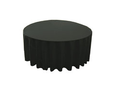 Black Polyester Round Tablecloth 120" (Fits Our 60in Round Table to the Floor)