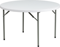 48'' Round Tables (seats 6 to 8 People)