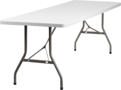 8ft- Rectangular Tables - (seats 8 to 10 people)