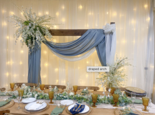 Draped Arch Backdrop Package